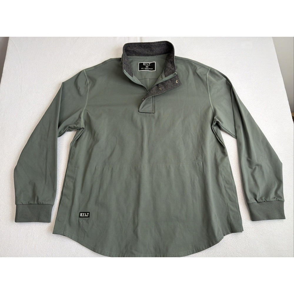 Bylt Elite Fairway Pullover Mens 2XL 1/4 Zip Drop Cut Magnetic Snap Golf